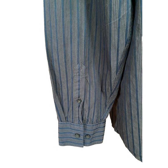 Calvin Klein CK Men's Dark Gray Striped Long Sleeve Dress Shirt Size XL - Picture 3 of 5